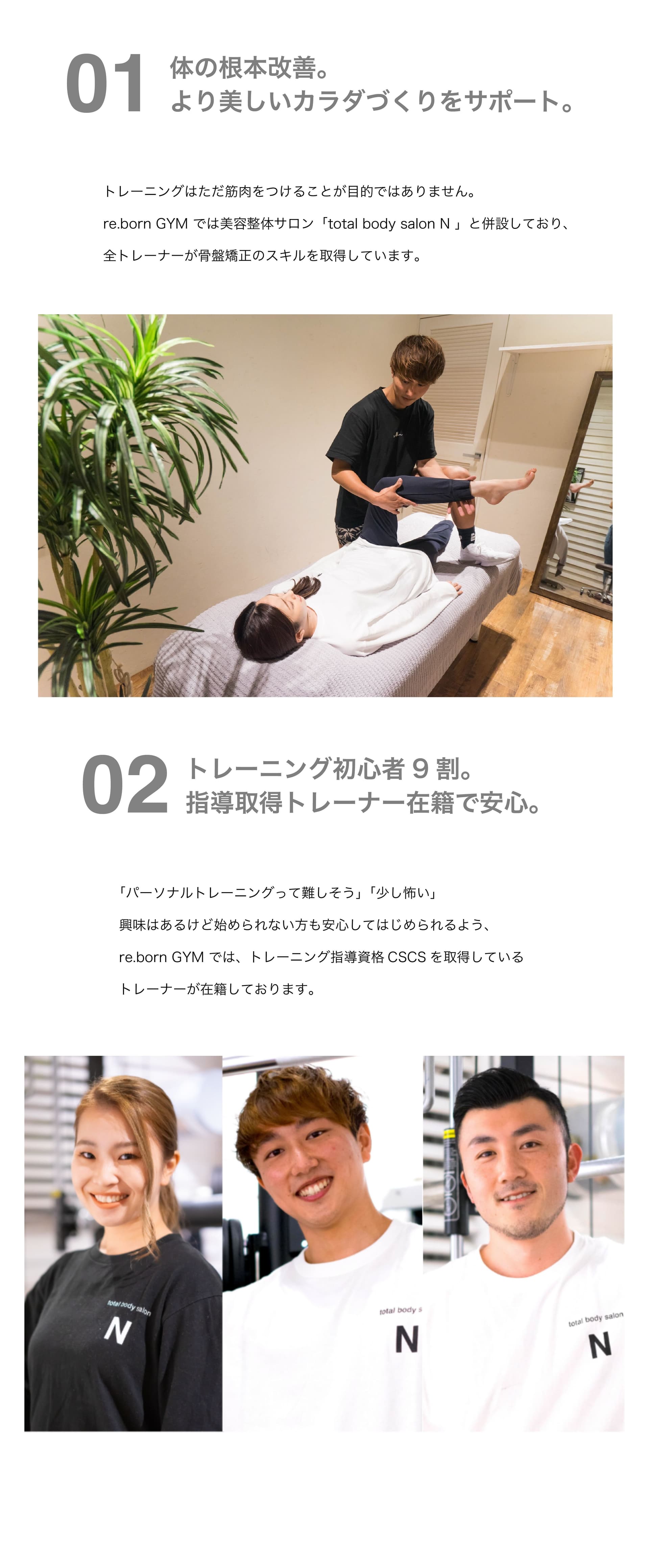 リボーンジムのコンセプト